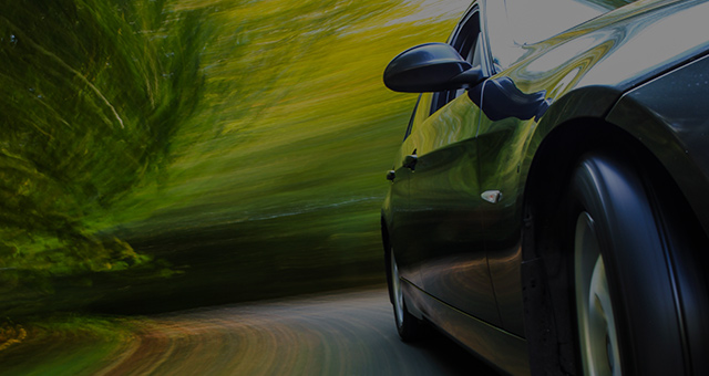 Car in blurred scenery